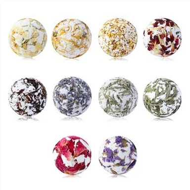 Бомбочки для ванн із засушеними квітами